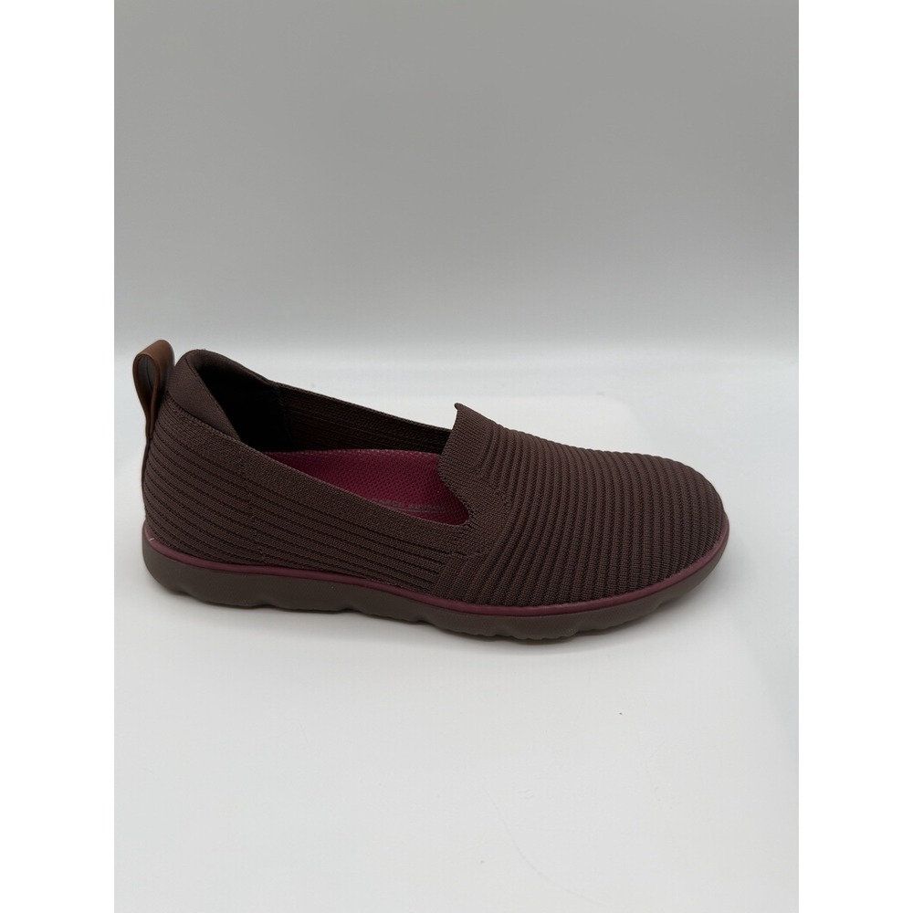 Ryka Effort Slip On Sneakers, Women's 5, EU: 35, Choc Brown/Burg,Max Cushion,NIB